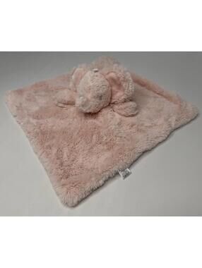 Oobles Pink Lovey Elephant Fluffy Soft Plush Rattle Security Blanket P46C